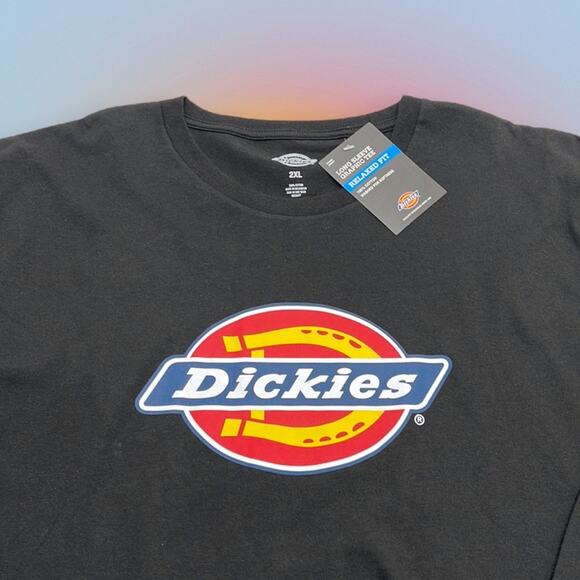 DICKIES Men’s 2XL Black Long Sleeve Graphic Logo Tee Shirt - Picture 3 of 4